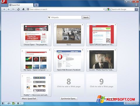 Screenshot Opera Windows XP