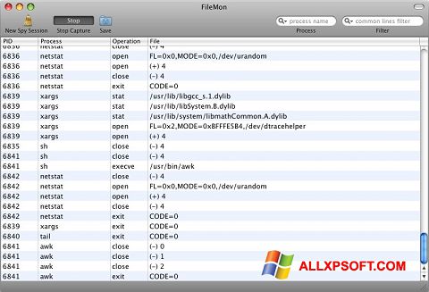 Screenshot FileMon Windows XP