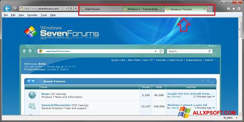 Screenshot Internet Explorer Windows XP