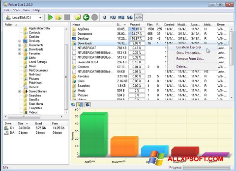 Screenshot Folder Size Windows XP