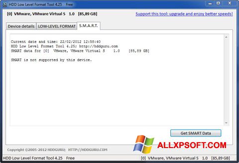 Screenshot HDD Low Level Format Tool Windows XP