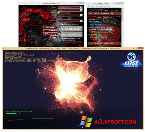 Screenshot MSI Kombustor Windows XP