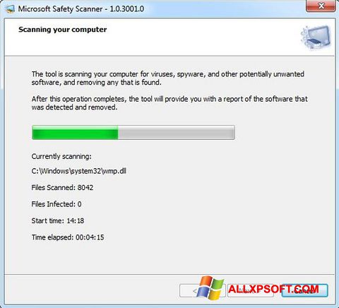 Screenshot Microsoft Safety Scanner Windows XP