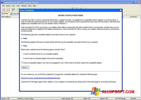 Screenshot CommView for WiFi Windows XP