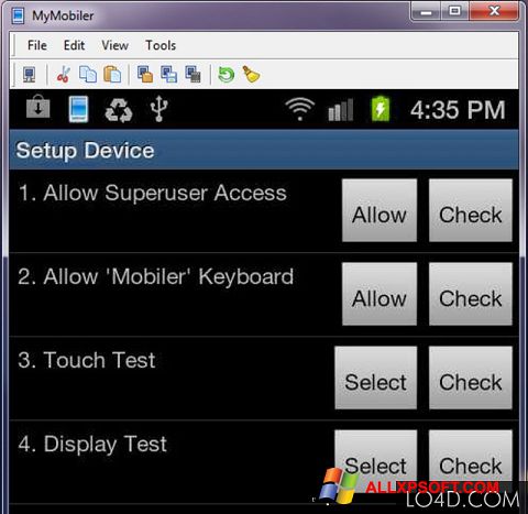 Screenshot MyMobiler Windows XP