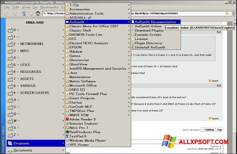 Screenshot AviSynth Windows XP