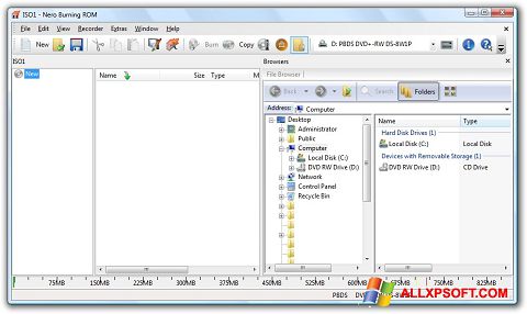 Screenshot Nero Burning ROM Windows XP