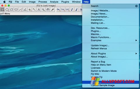 Screenshot ImageJ Windows XP