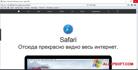 Screenshot Safari Windows XP