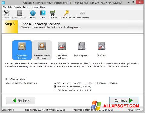 Screenshot EasyRecovery Professional Windows XP