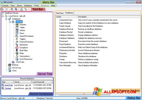 Screenshot InterBase Windows XP