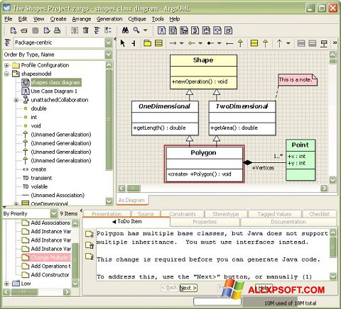 Screenshot ArgoUML Windows XP