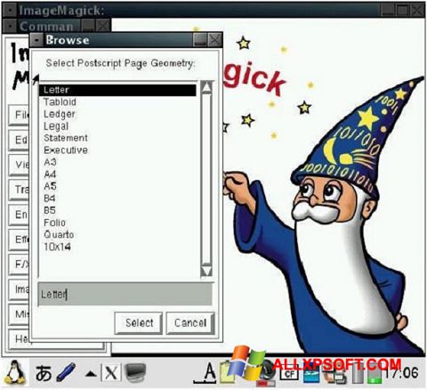 Screenshot ImageMagick Windows XP