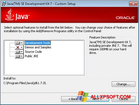 Screenshot Java SE Development Kit Windows XP